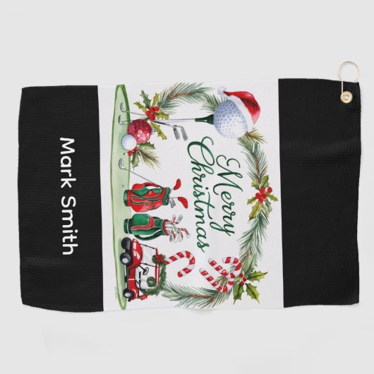 Golf Christmas themed   Golfhanddoek (Horizontaal)