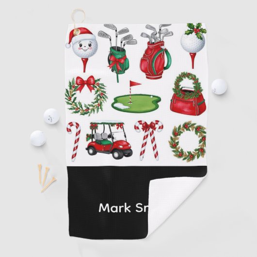 Golf Christmas themed   Golfhanddoek (Insitu)