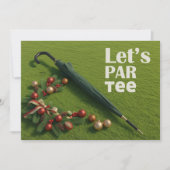 Golf Christmas themed with golf umbrella Kaart (Voorkant)