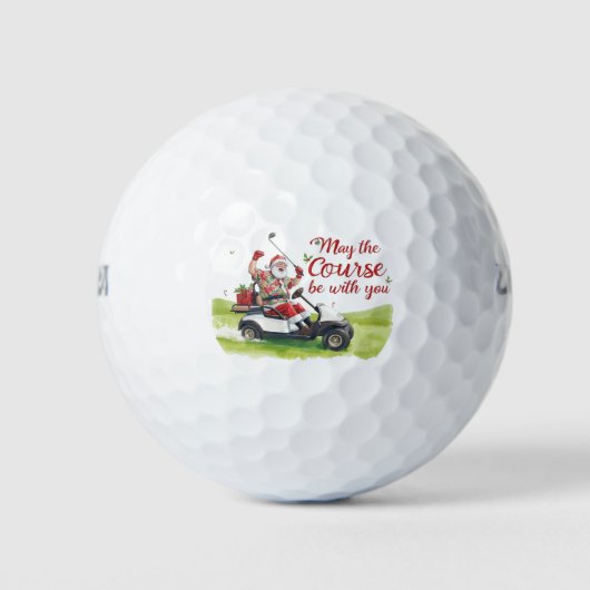 Golf Christmas themed  with Santa Claus Golfballen (Voorkant)