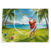 Golf Christmas themed with Santa Claus Groot Cadeauzakje (Voorkant)