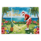 Golf Christmas with Santa Claus in Hawaii Groot Cadeauzakje (Voorkant)
