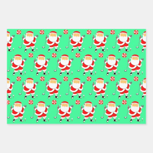 Golf Christmas Wrapping Paper (Voorkant 3)