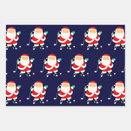 Golf Christmas Wrapping Paper (Voorkant)