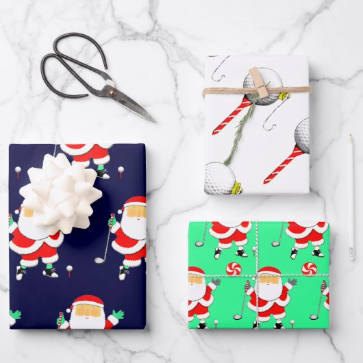 Golf Christmas Wrapping Paper (Voorkant)