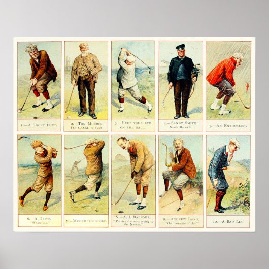  Golf Cigarette Kaarten afdrukken Poster (Voorkant)