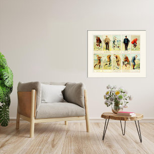 Golf Cigarette Kaarten afdrukken Poster