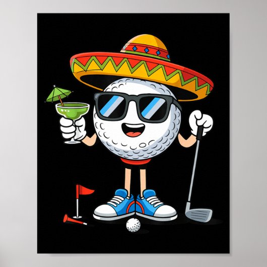 Golf cinco de mayo golfen poster (Voorkant)