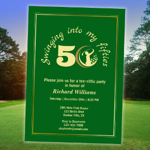 Golf Classic Groen Gouden Speler 50ste Verjaardag  Kaart