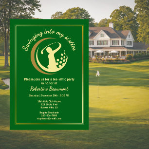 Golf Classic Groen Gouden Speler 60ste Verjaardag Kaart