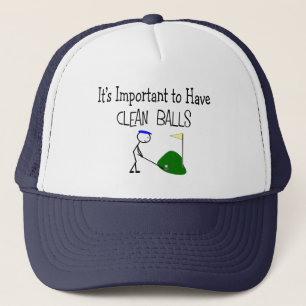 Golf "CLEAN BALLS" Golf Humor Gifts Trucker Pet