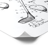 Golf Club 1910 Patent Art - Witboek Poster (Hoek)