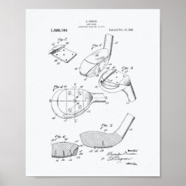 Golf Club 1919 Patent Art - Witboek Poster