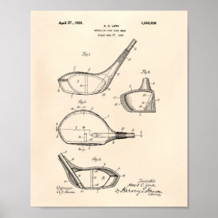 Golf Club 1926 Patent Art - Old Peper Poster