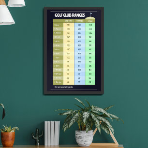Golf Club Afstand Ranges Poster