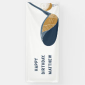 Golf Club and Ball Personalized Golfers Birthday Spandoek (Verticaal)