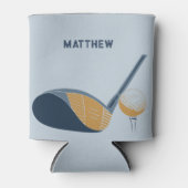 Golf Club and Ball Personalized Golfers Name Blikjeskoeler (Voorkant)