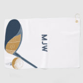 Golf Club and Ball Personalized Golfers Name Golfhanddoek (Horizontaal)