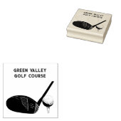 Golf Club and Golf Ball with Custom Text Rubberstempel (Gestempeld)