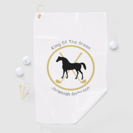 Golf Club and Horse Personalized Golfhanddoek