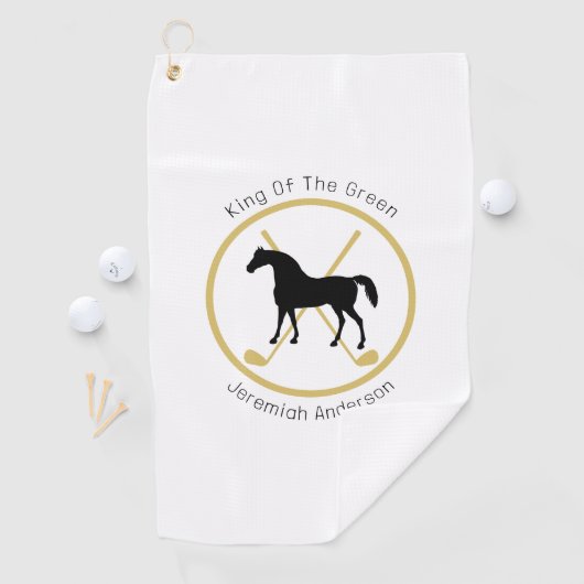 Golf Club and Horse Personalized Golfhanddoek (Insitu)