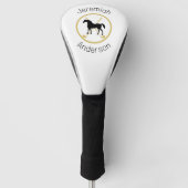 Golf Club and Horse Personalized Golfheadcover (Voorkant)