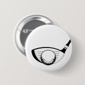 Golf Club & Ball Badge Ronde Button 5,7 Cm (Voorkant /achterkant)
