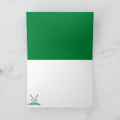  Golf Club & Ball Green Wenskaart Kaart (Binnen)