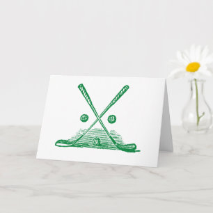 Golf Club & Ball Green Wenskaart Kaart