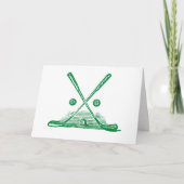  Golf Club & Ball Green Wenskaart Kaart (Voorkant)