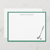 Golf club & ball Personalizes Flat Bedankkaart (Voorkant / Achterkant)