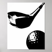 Golf Club Ball Poster Modern Sports Print (Voorkant)