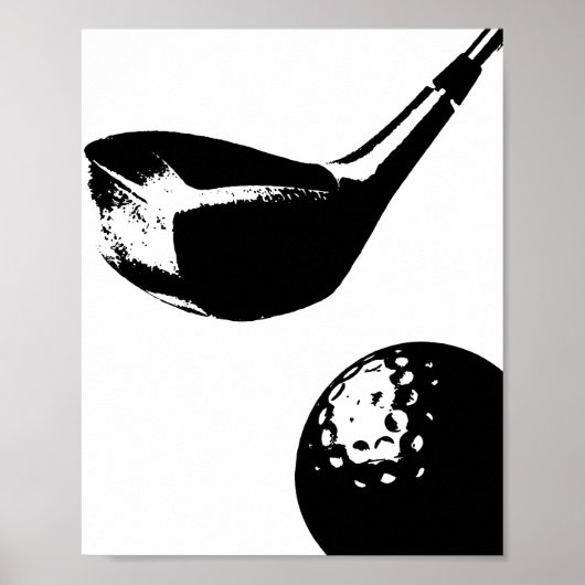 Golf Club Ball Poster Modern Sports Print (Voorkant)