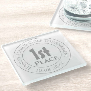 Golf Club Competition 1st Prize Trophy Glazen Onderzetter