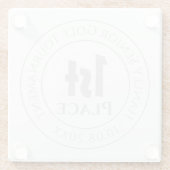 Golf Club Competition 1st Prize Trophy Glazen Onderzetter (Achterkant)