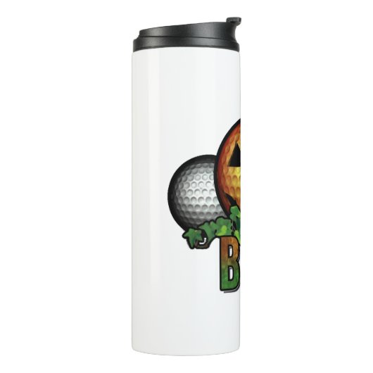 Golf Club Course Halloween Golfer Retirement Gift Thermosbeker (Gedraaid links)