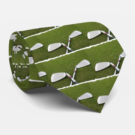 Golf Club Design Necktie Stropdas (Opgerold)