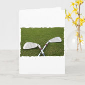 Golf Club Design Wenskaart Kaart (Gele Bloem)