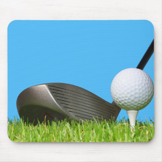 Golf Club Driver en ball Muismat (Voorkant)
