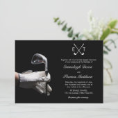 Golf Club Elegant Wedding Monogrammed Kaart (Staand voorkant)