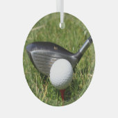 Golf Club en Ball Glas Ornament (Voorkant Rechts)