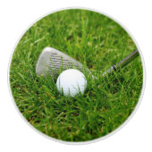 Golf Club en Golf Ball Keramische Knop (Voorkant)