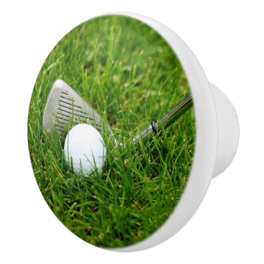 Golf Club en Golf Ball Keramische Knop (Rechts)