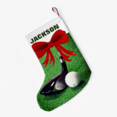 Golf Club en Golf Ball Small Kerststop Kleine Kerstsok (Achterkant (Hangend))