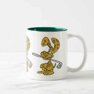 Golf Club Fetching Rabbit Ceramic Mok