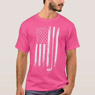 Golf Club Flag Usa T-shirt