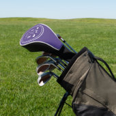 Golf CLub gepersonaliseerd logo monogram ultraviol Golfheadcover (Insitu)