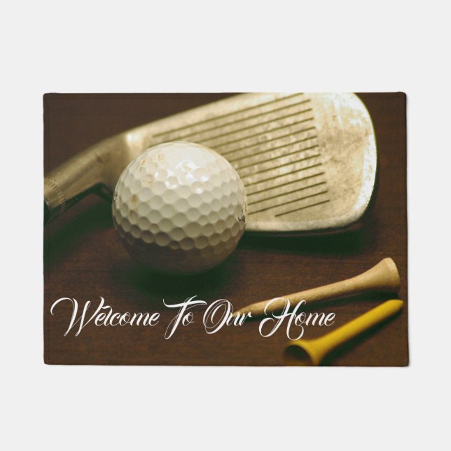 Golf Club, Golf Ball en Golf T - shirts Foto Mat (Voorkant)
