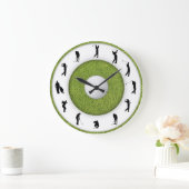 Golf Club Golfer Afbeelding Grass Design Clock Grote Klok (Huis)