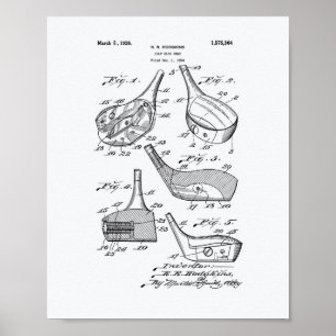 Golf Club Head 1926 Patent Art - Witboek Poster